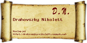 Drahovszky Nikolett névjegykártya
