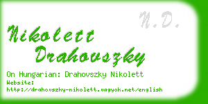 nikolett drahovszky business card